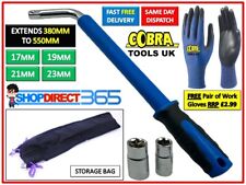 17 19 21 23mm HEAVY DUTY Extendable Wheel Car Brace Socket Tyre Nut Wrench 52-1