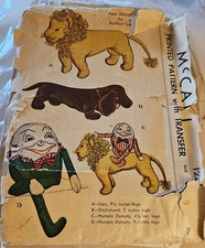 1945 Vtg McCall 1223 Lion