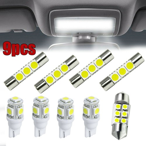 9pcs white led - 9pcs, interior