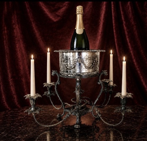 Antique silver plate epergne - antique,