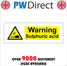 WS041 WARNING SULPHURIC ACID
