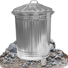 15L GALVANISED METAL BIN