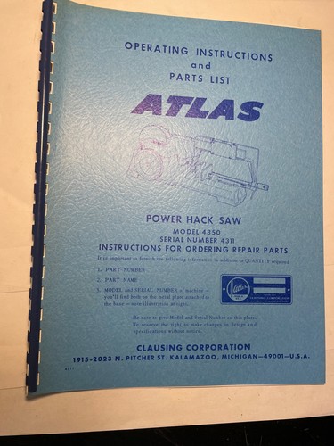 Atlas 4350 power hacksaw - ,