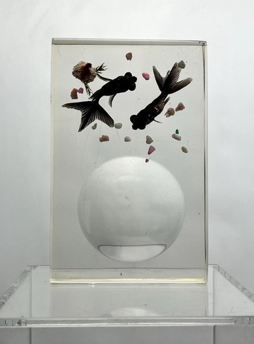 Vintage acrylic paperweight - vintage,