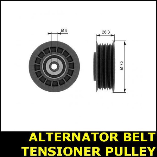 Ribbed belt tensioner pulley - ribbed,