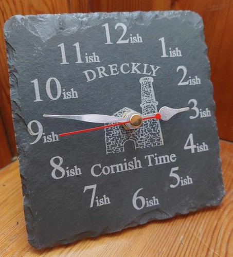 Dreckly slate clock free - dreckly,