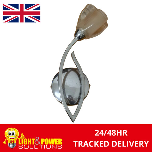 Single silver wall light with - silver,
