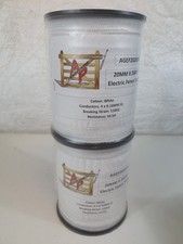 2 x 20mm x 200m White Electric