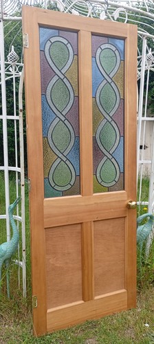 Stained glass door antique - glass,
