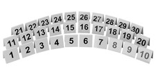 Plastic Table Numbers White