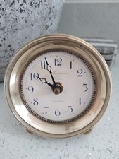 Laura Ashley Vintage Shabby Chic Mantel Clock Made In Uk Polished Brass 4 inch