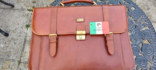 Luciano leather briefcase - leather,