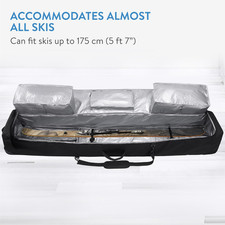 Ski Bag - Can Hold Double Skis - Heavy Duty Padded Ski Bags for Ai