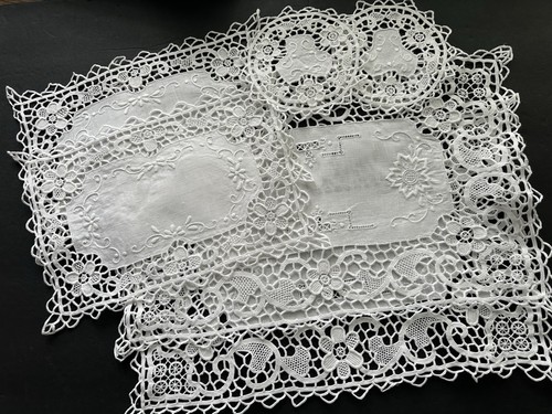 Vintage doily mat set - a+, pc