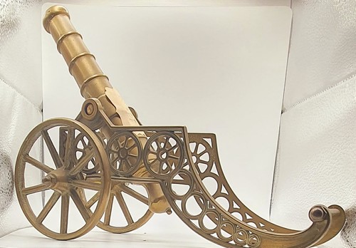 Vintage brass cannon - vintage,