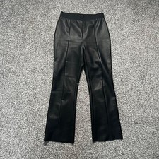 Wolford Jenna Vegan Leather Trousers Sz 8UK 4US S Flare Classic Comfy Stretchy