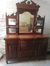 NEWLY French Polished Buffet Dresser with Mirror-Good Condition-FREE dlvry