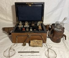 Military Campaign Field Medicine Apothecary Box Chest C1890 Leather Bound