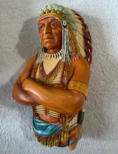 Bossons chalkware head indian - bossons,