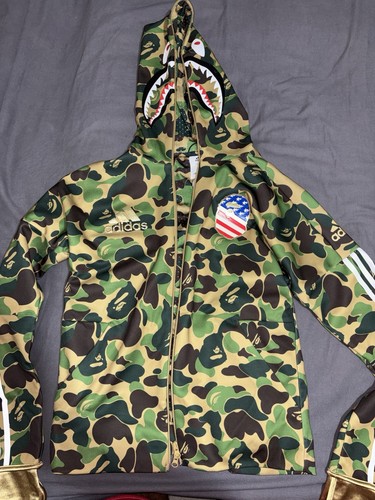 Bape adidas shark hoodie - bape,