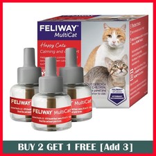 3 Pack 48ml FELIWAY MultiCat Calming Pheromone 30 Day Refill for All Cats