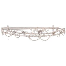 Aged Metal French Vintage Style Bed Ciel de Lit Canopy Rose Design Wall Mounted 