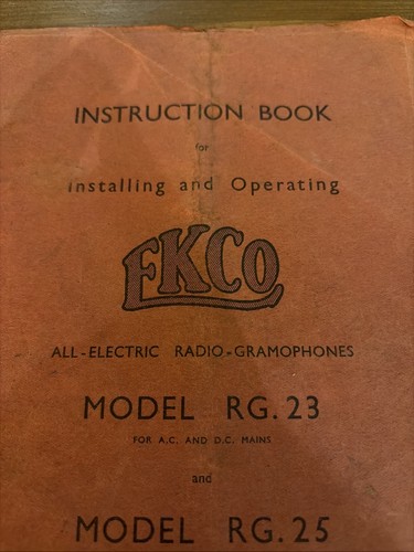 Ekco 25 radio - rg.23,