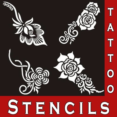 Henna mehndi glitter flower - henna,