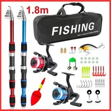 2PCS 1.8m Telescopic Rod Reel