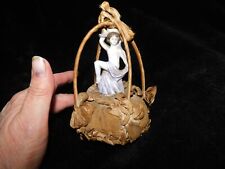 ANTIQUE NUDE FULL DOLL ON SILK PIN CUSHION WITH 4.5" FRAME TOP