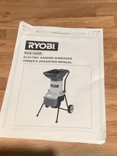 Ryobi RGS1500R Mulcher/shredder, 1500kw,  29 kgs, electric lead, working order
