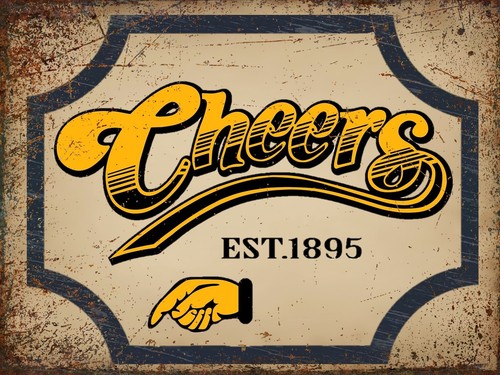 Cheers metal wall - tv,