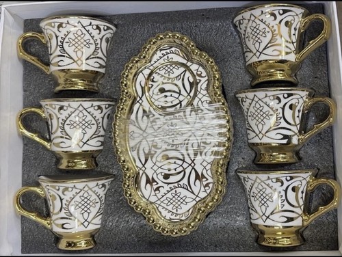 Turkish coffee set includes - 6,