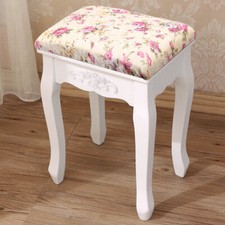 Rose Vintage Dressing Table Stool Piano Bedroom Rest Makeup Seat Baroque