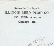 Illinois Beer Pump Co Chicago
