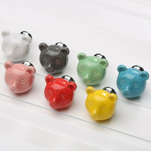 Cute bear ceramic - ceramic, knob