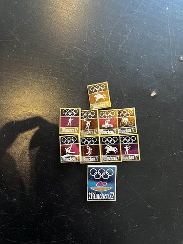 Vintage 1972 olympic badges - vintage,