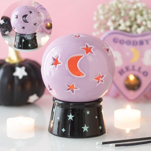 Crystal ball tealight candle - crystal,
