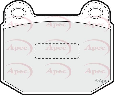 Apec front brake pad set - pad, for