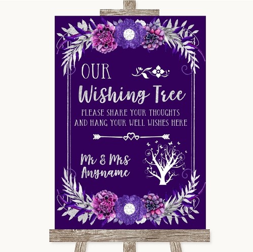 Purple silver wishing - purple,