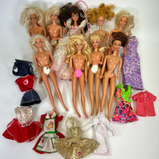 Lot 9 Vintage Barbie Dolls Blonde Brunette Clothing 11 VTG Outfits Dresses 1960s