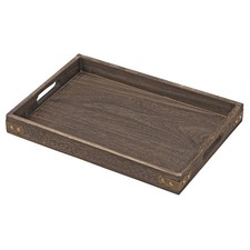Wood Serving Tray Platter Food Trays for Breakfast in Bed Multipurpose Tray ]