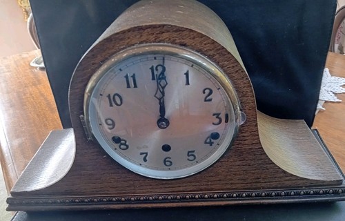 Antique day mantel - antique, clock