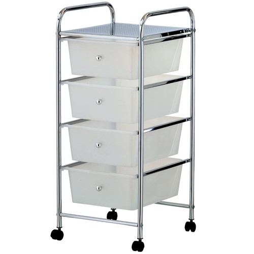 White drawer storage trolley - 4,