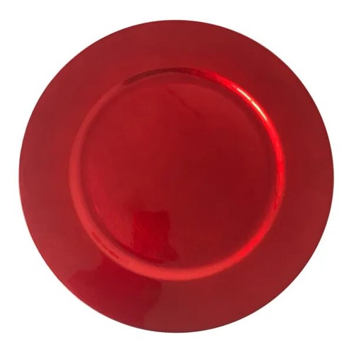 Foil charger plate red - plate,