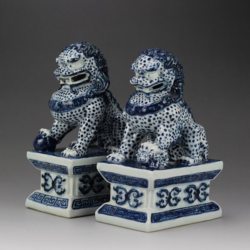 Blue white porcelain - blue, foo