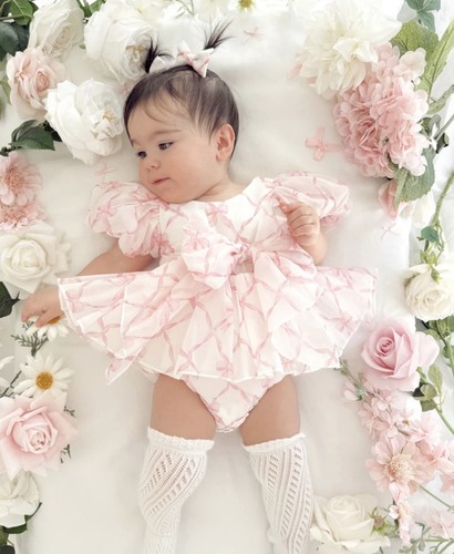 Baby satin bow - satin,