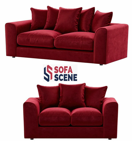 Ruby red plush fabric corner - ruby,