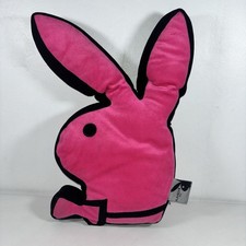 Playboy Bunny Plush Cushion Pillow Hot Pink 2008 Retro Fashion Rabbit 53 x 27cm 