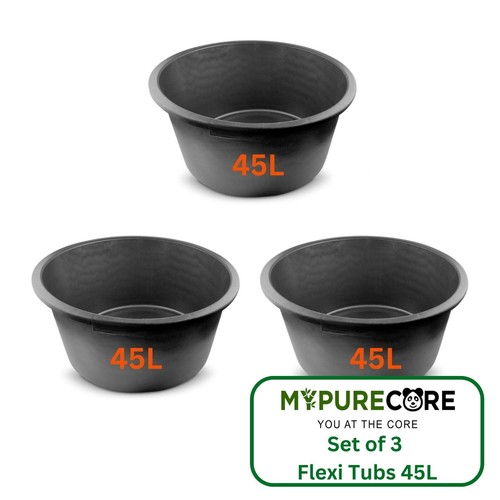 Bucket black plastic set - plastic,